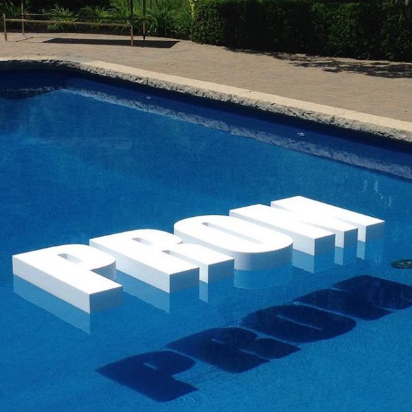 Floating Pool Letters & Logos - Custom Engineered Arts
