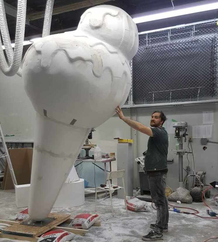 carving styrofoam sculptures