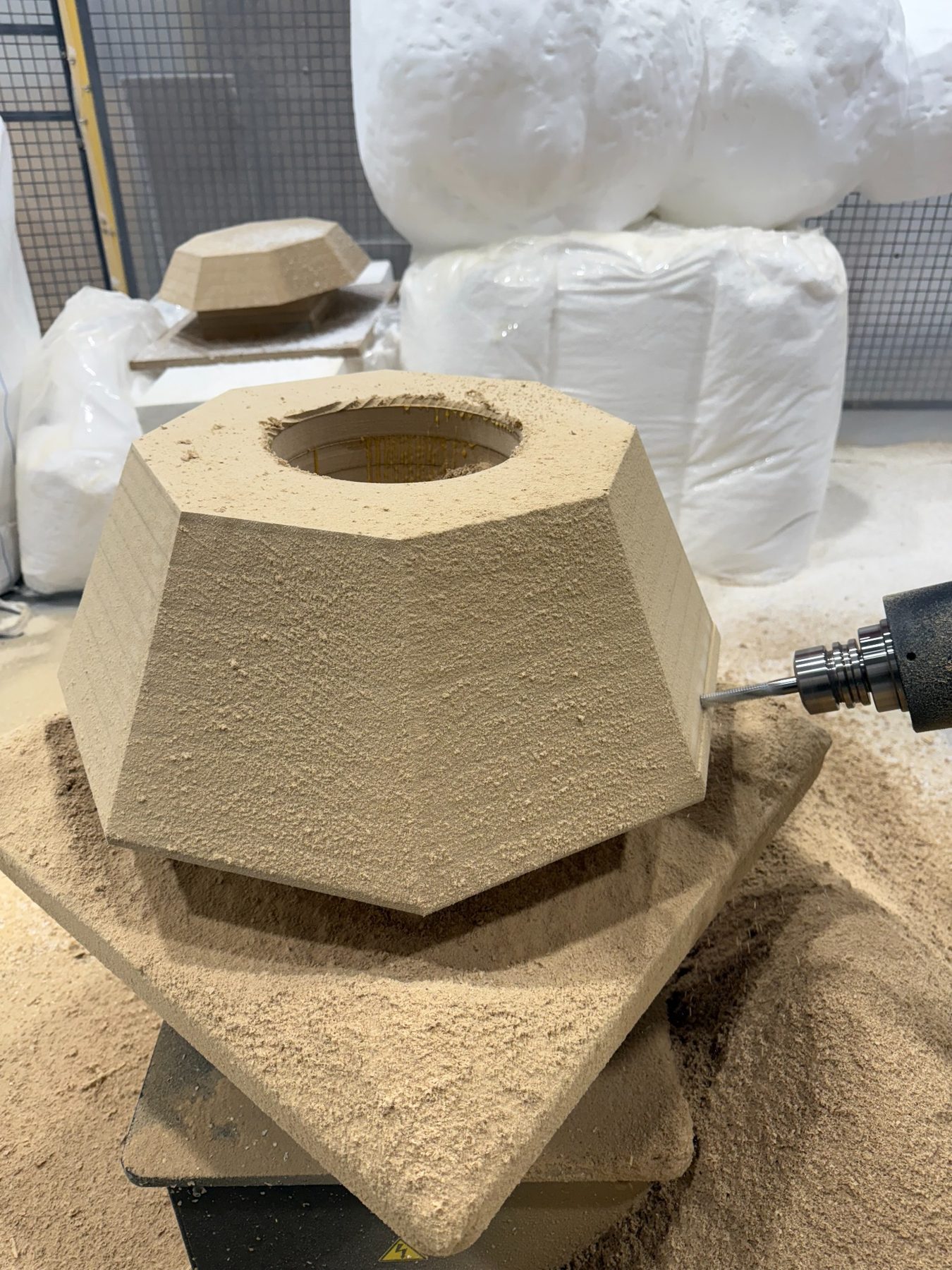CNC carving during the custom fabrication process